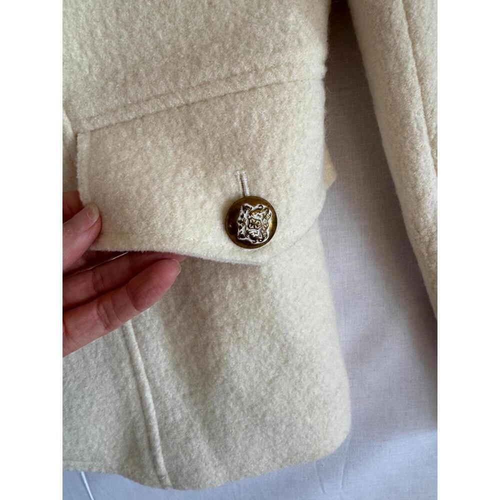 Stylish Cache Cream Wool Blend Jacket - Size M - Picture 2 of 5